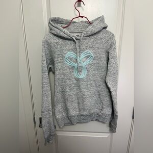 TNA Aritzia Women's Gray Hoodie with Blue Design in size S